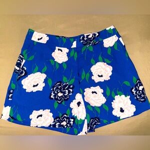 Ann Taylor Blue Floral High Waist Shorts